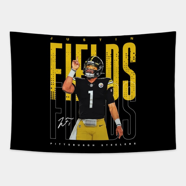 Justin Fields Steelers Tapestry by Juantamad