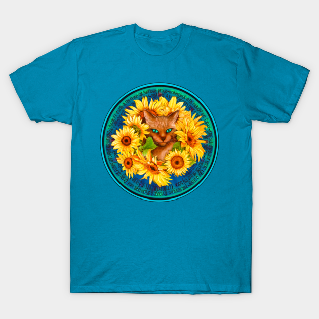 china cat sunflower tshirt