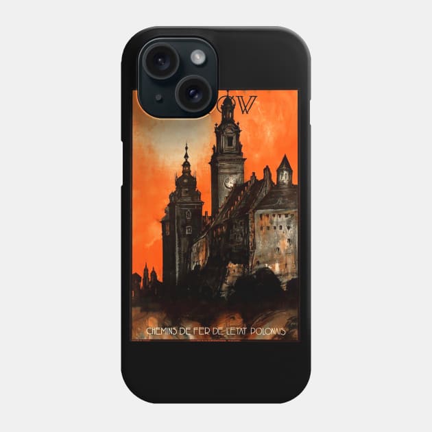 Vintage Travel Poster - Krakow Phone Case by Starbase79