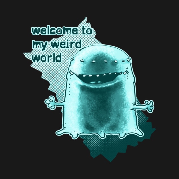 welcome to weird world alien cartoon by anticute