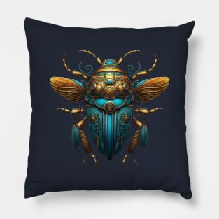 The Blue Scarab Pillow
