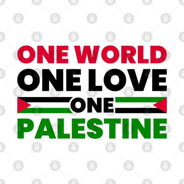 One World One Love One Palestine by MZeeDesigns