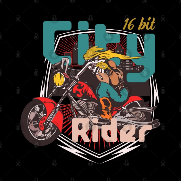 City rider retro video game 16 bit cartridge by SpaceWiz95