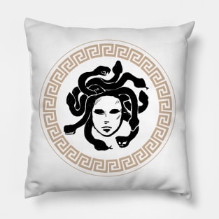 Goddess Athena Shield with Medusa Head Pillow