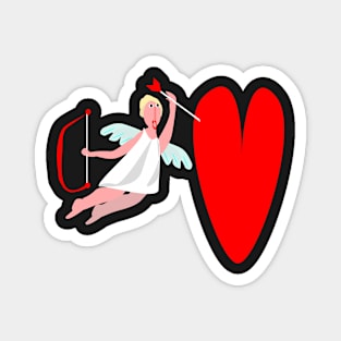 A funny, original gift idea for Valentine's Day, Cupid hits the target! Magnet