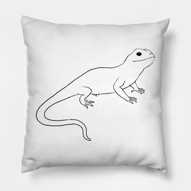 Lizard Pillow by wanungara