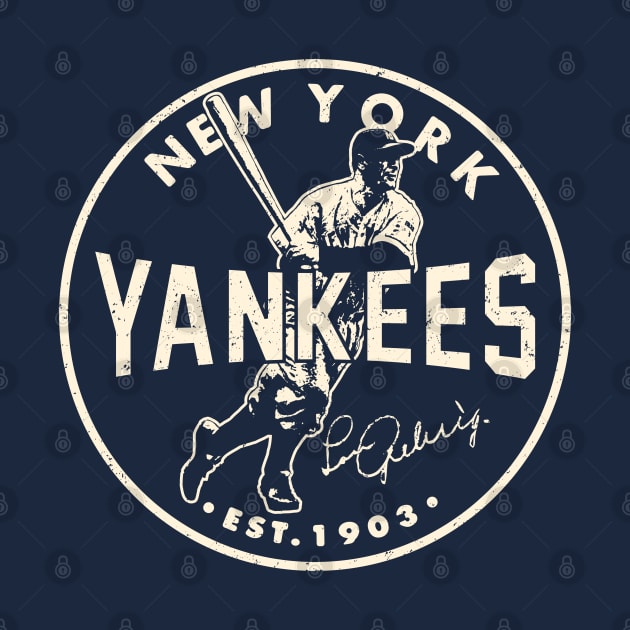 Lou Gehrig Yankees 2 by Buck Tee by Buck Tee