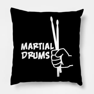 Martial Drums (white) Pillow