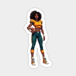 American Football Girl Magnet