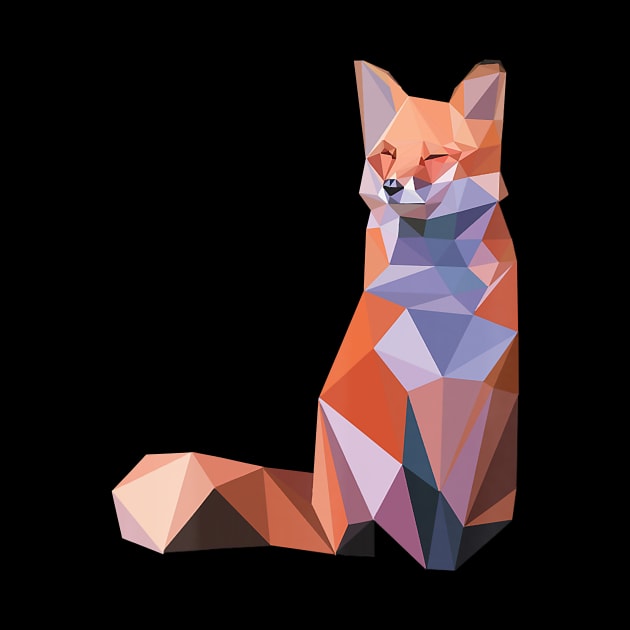 Fox Abstract Polygon Art Cool Geometric Wild Animal by JaydeMargulies