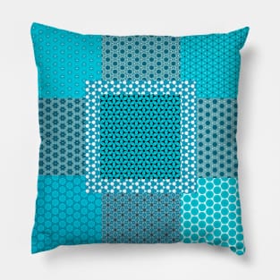 Abstract Turquoise Pattern Pillow