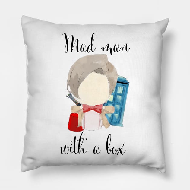 A mad man with a box · doctor who Pillow by Uwaki