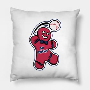 Minnesota Twins Gingerbread Man Pillow