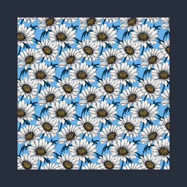 Daisies on blue by katerinamk