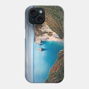 Aiguille of Etretat panoramic view Phone Case