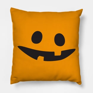 Silly Pumpkin Face Halloween Pillow