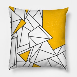 Black and yellow geometric pattern Pillow