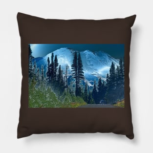 Enchanted Mount Rainier Evening Pillow