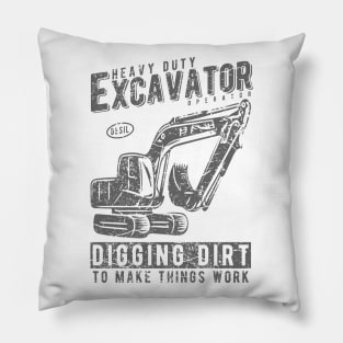 Excavator Heavy Equipment Pillow