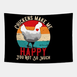 Chickens Make Me Happy You Not So Much Tapestry