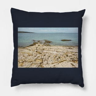 Limestone Coast in Kamenjak Park, Croatia Pillow