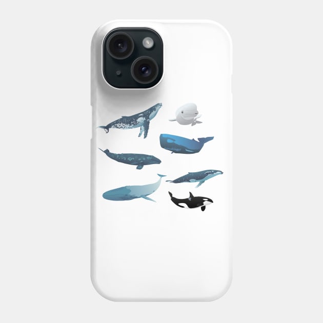 Various Whales Phone Case by NorseTech