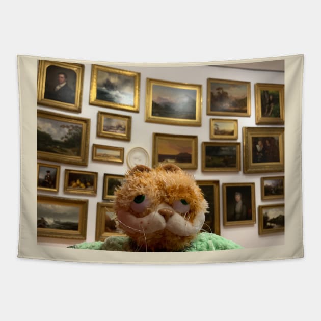 Garfield goes to the museum Tapestry by AlligatorCheese market 