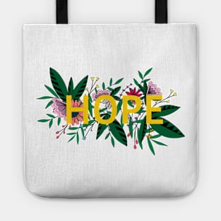 Hope flower design Tote