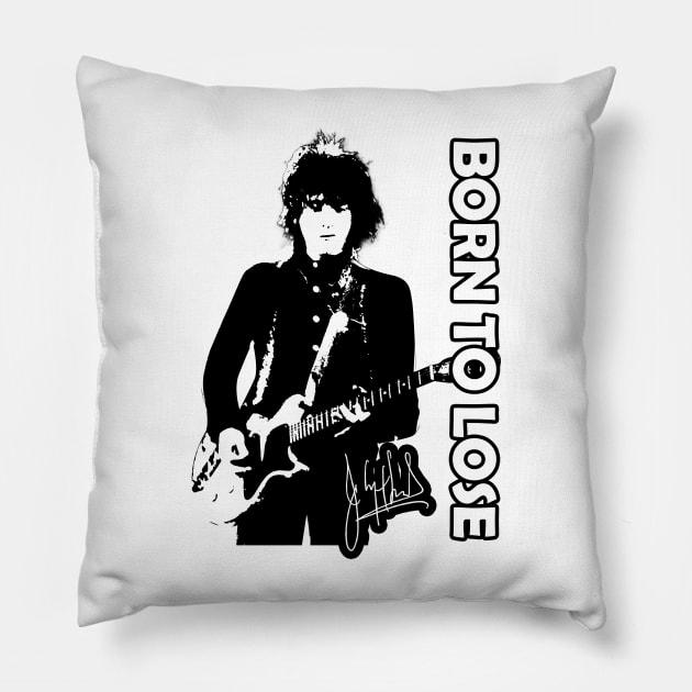 Johnny Born To Lose Signature Musician Thunders Pillow by Hoang Bich