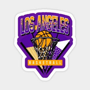Los Angeles 90 Basketball Throwback Magnet