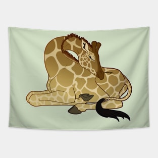 Naptime Giraffe Tapestry