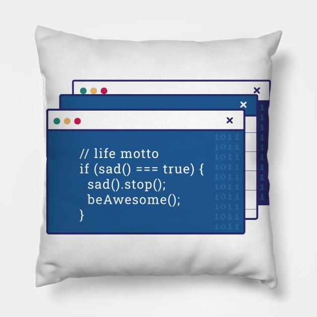 Coding Funny P R E Pillow by LindenDesigns
