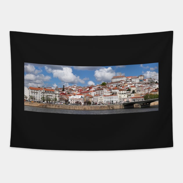 Old town, river, Mondego, Coimbra, Portugal, city Tapestry by Kruegerfoto