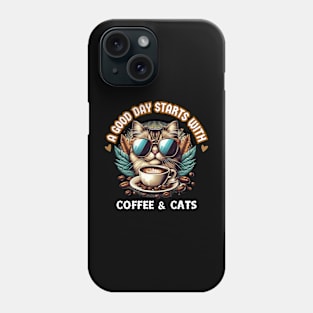 cat & coffee Phone Case