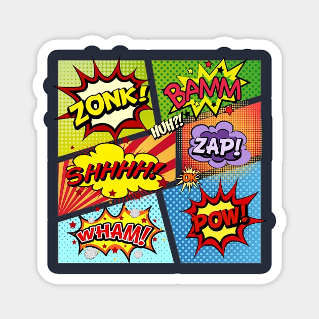 Comic Book fun Magnet by AlondraHanley