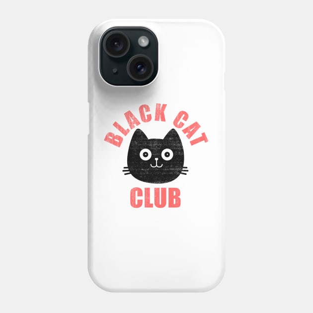 black cat club Phone Case by teemarket