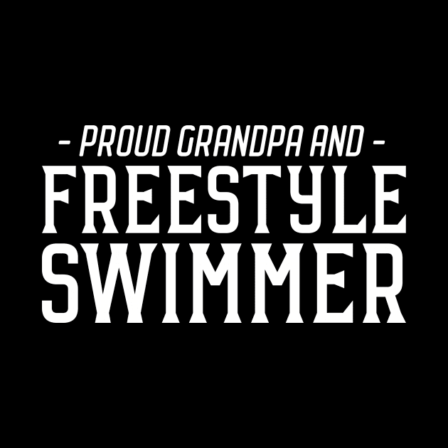 Freestyle Swimmer Grandpa Design by BlueTodyArt