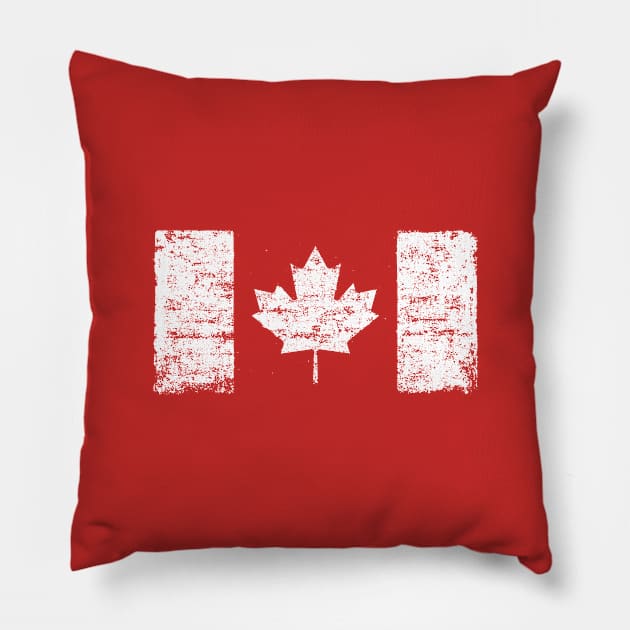 Grunge flag of Canada Pillow by StefanAlfonso