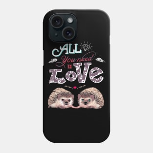 Hedgehog in love, lovers couple cute Phone Case