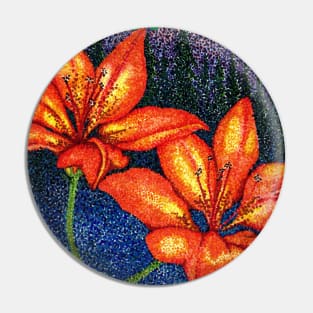 Prairie Lily Pointillism Pin