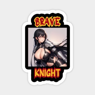 Brave Knight Anime Girl Magnet