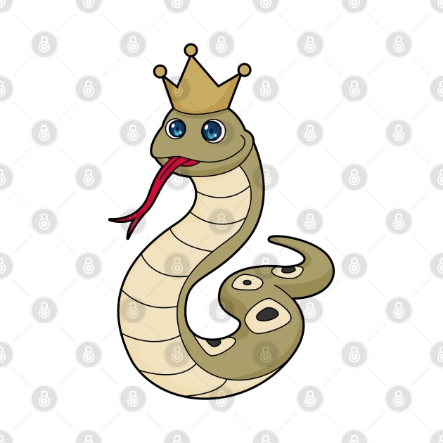 Snake as King with Crown by Markus Schnabel