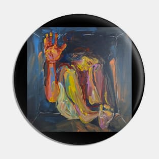 Colourful figurative nude in a box Pin