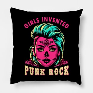 Girls Invented Punk Rock Pillow