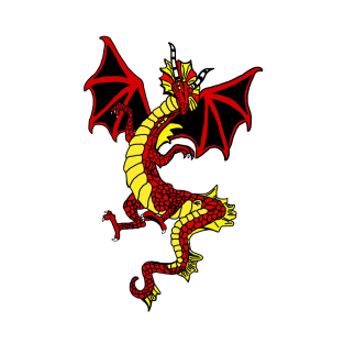 Red and Yellow Dragon T-Shirt