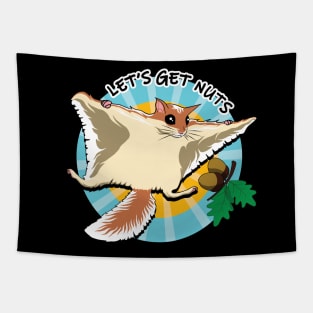 Flying squirrel gets nut Tapestry