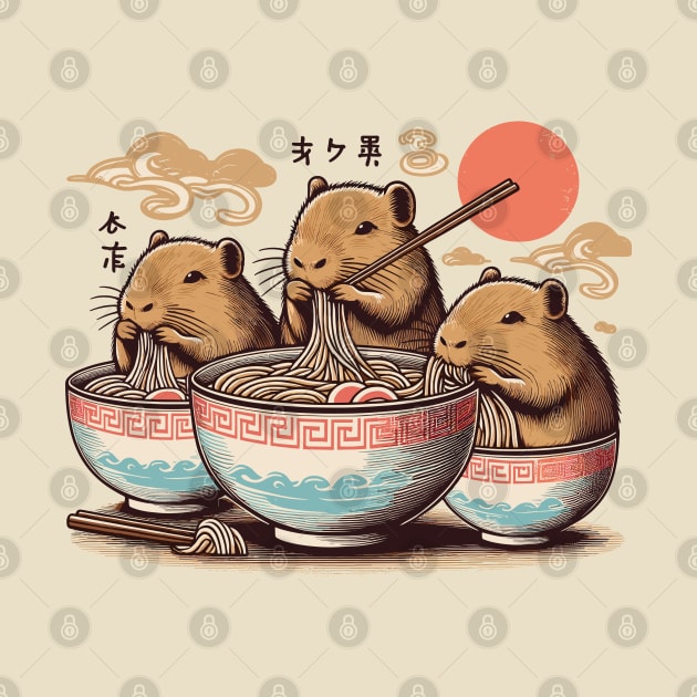 Cute Capybara Ramen by Trendsdk