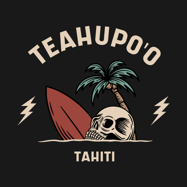 Vintage Surfing TeaHupo'o, Tahiti by SLAG_Creative