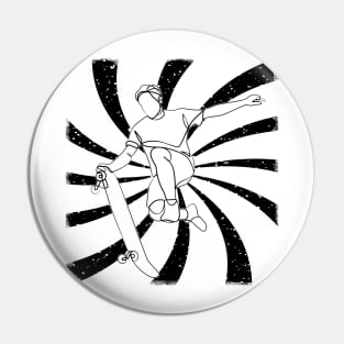 Skateboard Sport Art Pin