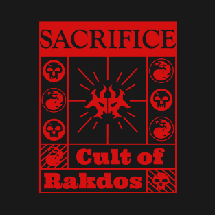 Cult of Rakdos | Sacrifice | MTG Guild Red on Black Design T-Shirt